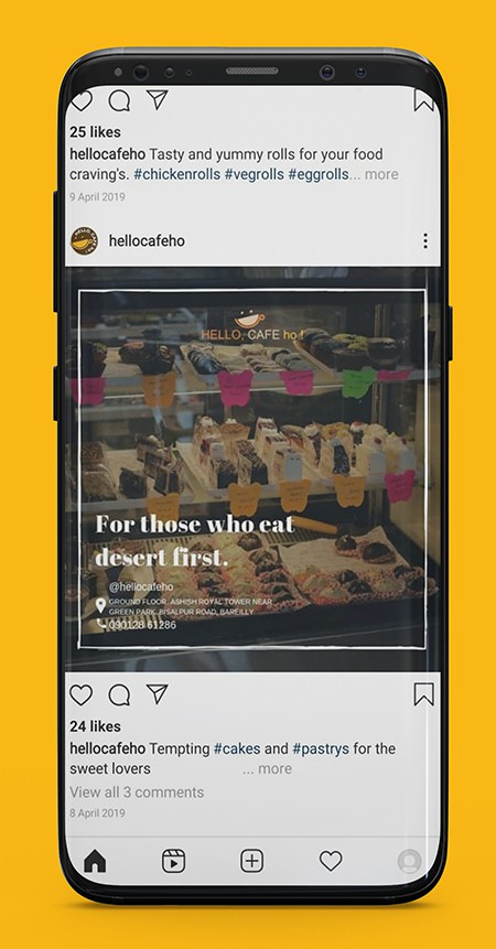 Social Media Marketing for a cafe Hello Cafe Ho by Kreativ Ideas, Navi Mumbai